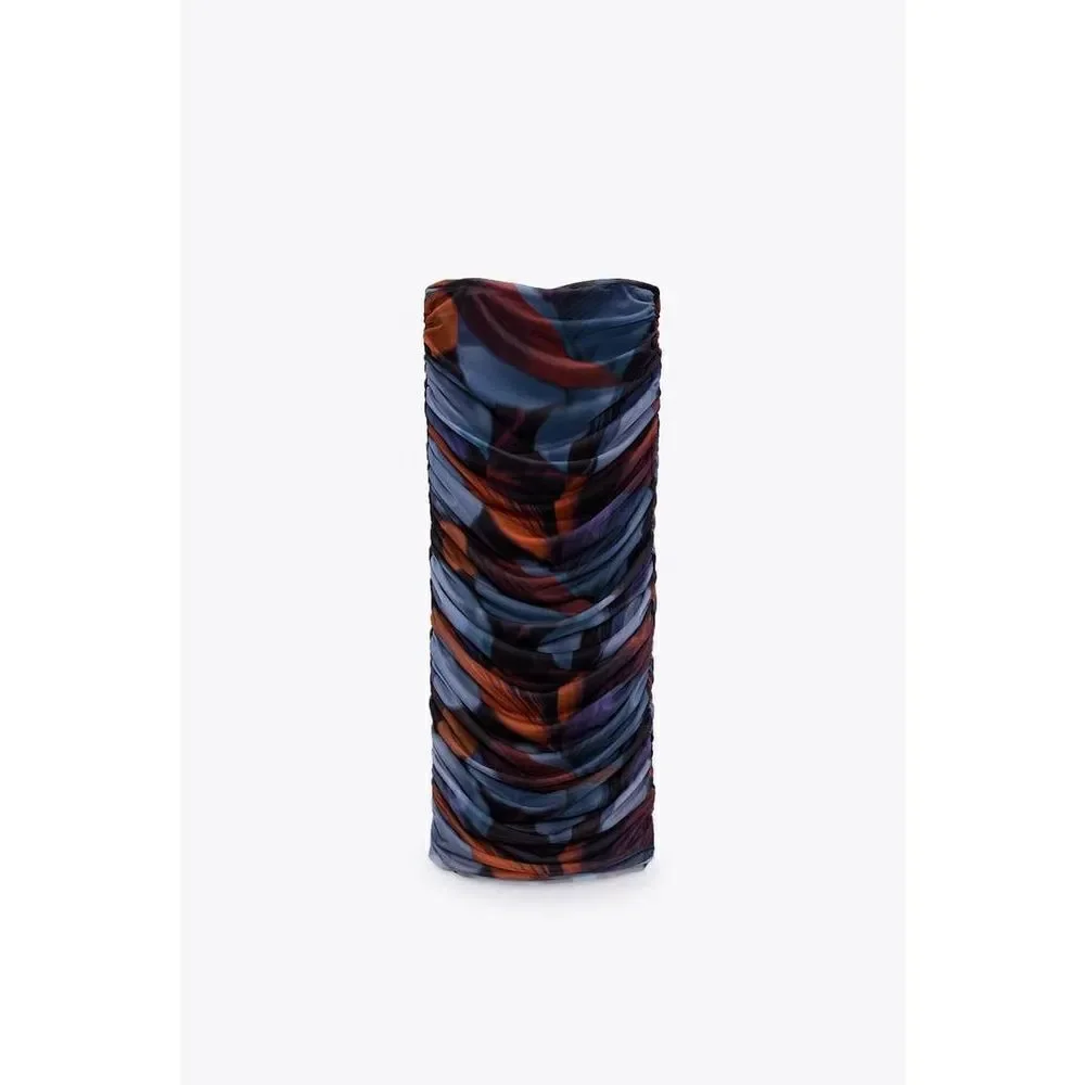 PRINTED TULLE SKIRT ZARA RED AND BLUE